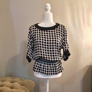Michael Kors Lightweight  Black & White Top